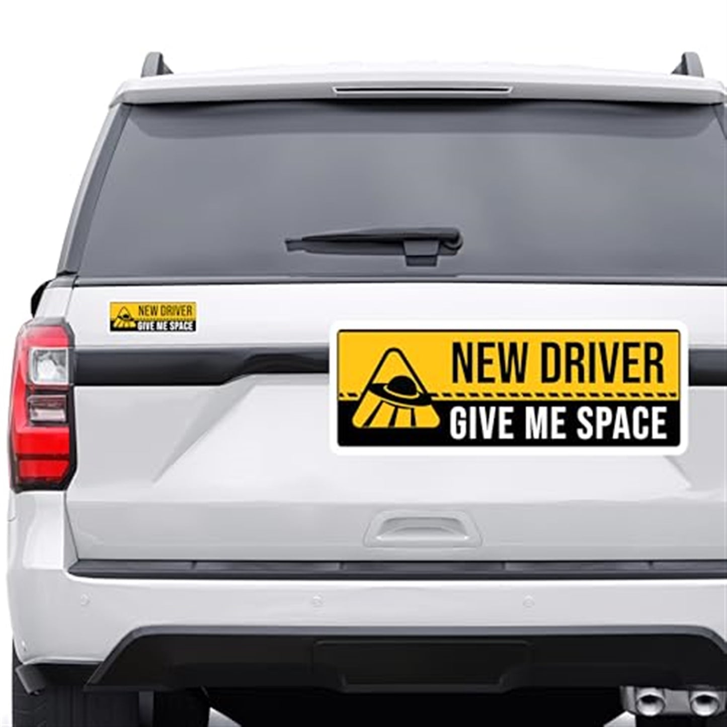 Magnet Me Up โGive Me Spaceโ, Funny New Driver Car Magnet, 3x8 Inch, 2 Pack