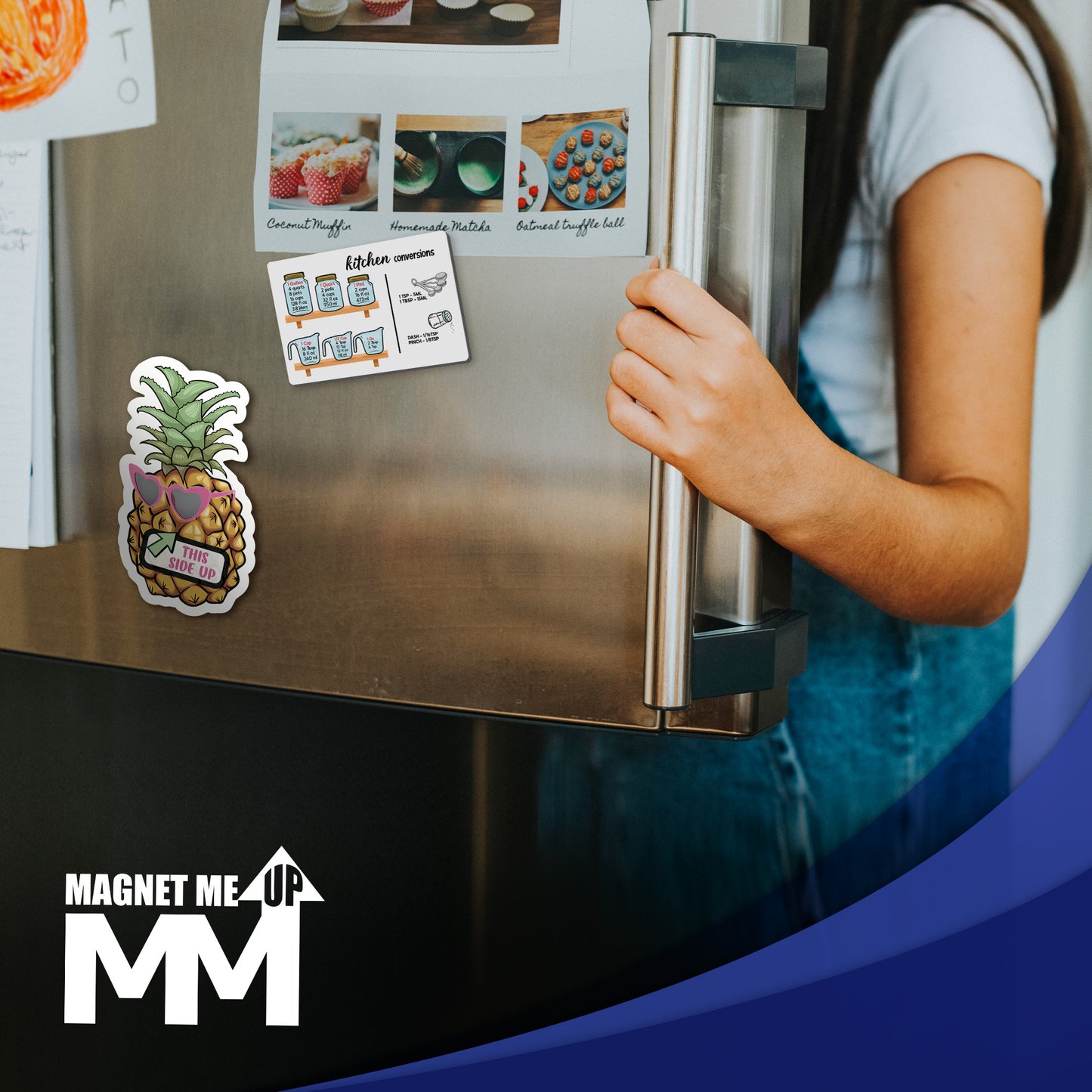 Magnet Me Up Kitchen Conversion Chart, 4x6 Magnet Decal, Cute Baking Gift and Measurement Recipe Accessory, Perfect for Refrigerator, Dishwasher or Any Other Magnetic Surface