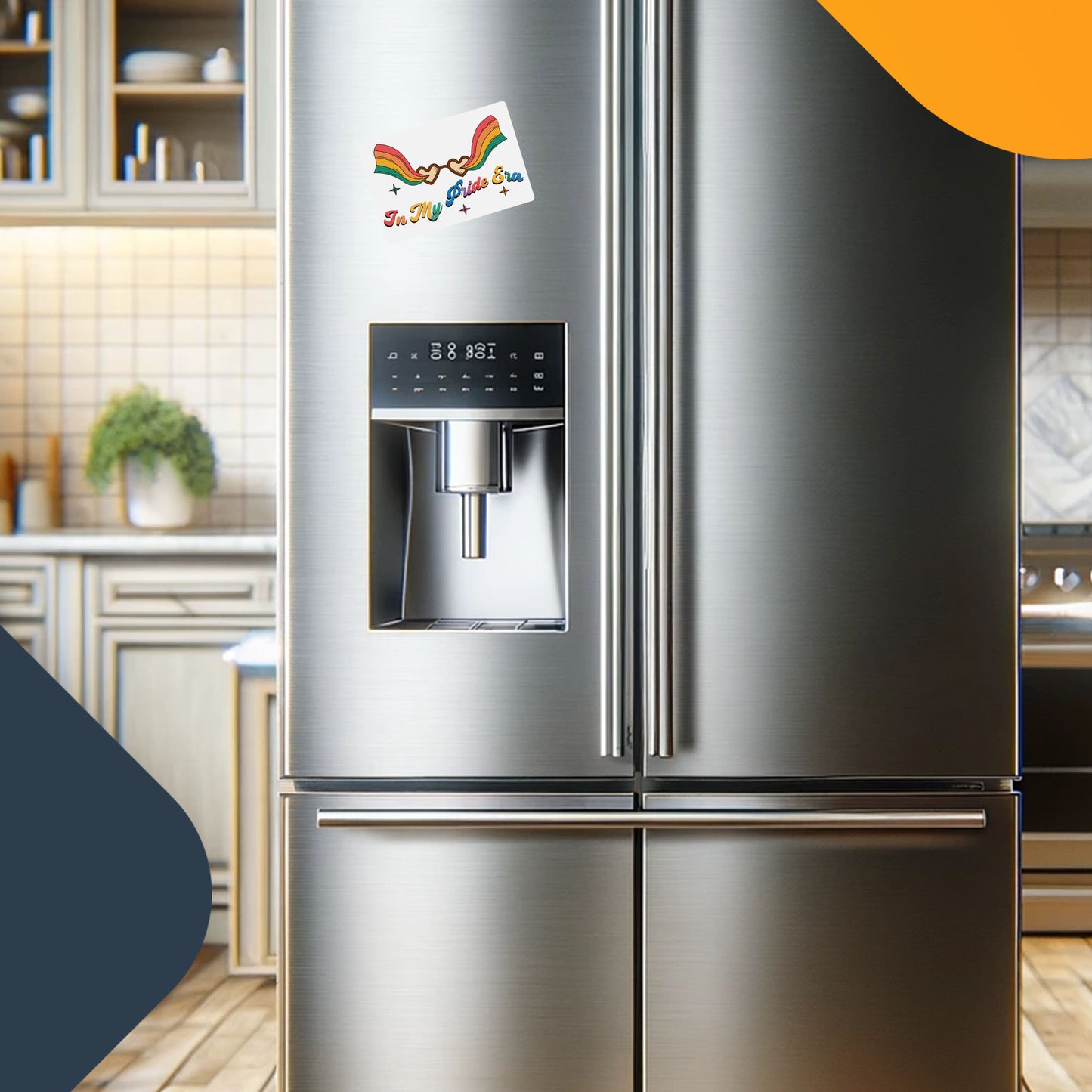 Magnet Me Up I'm in My Pride Era LGBTQ Magnet Decal, 6x4 Inch, Rainbow Support Gay Pride and Equality, Love Conquers All, Magnet for Car