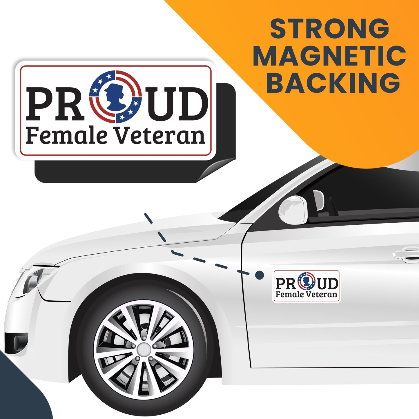 Magnet Me Up Proud Female Veteran Military Magnet Decal, 6.5x3 Inch, Perfect for Car, Truck, SUV Or Any Magnetic Surface, Gift, in Support of Women Veterans, Service Women Active Duty, Women Warriors