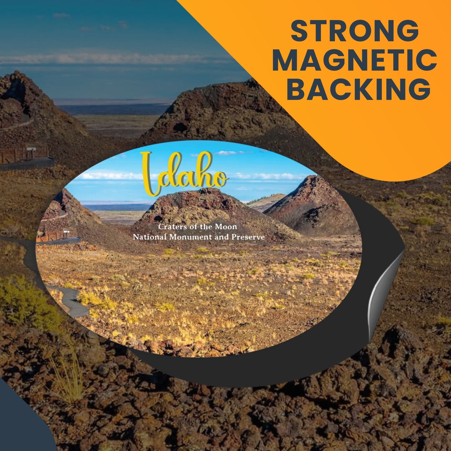 Magnet Me Up Idaho Craters of The Moon National Monument and Preserve Magnet Decal, 4x6 inch, Automotive Magnet for Car, Truck SUV, Natural Geological Wonder Landmarks, Crafted in USA