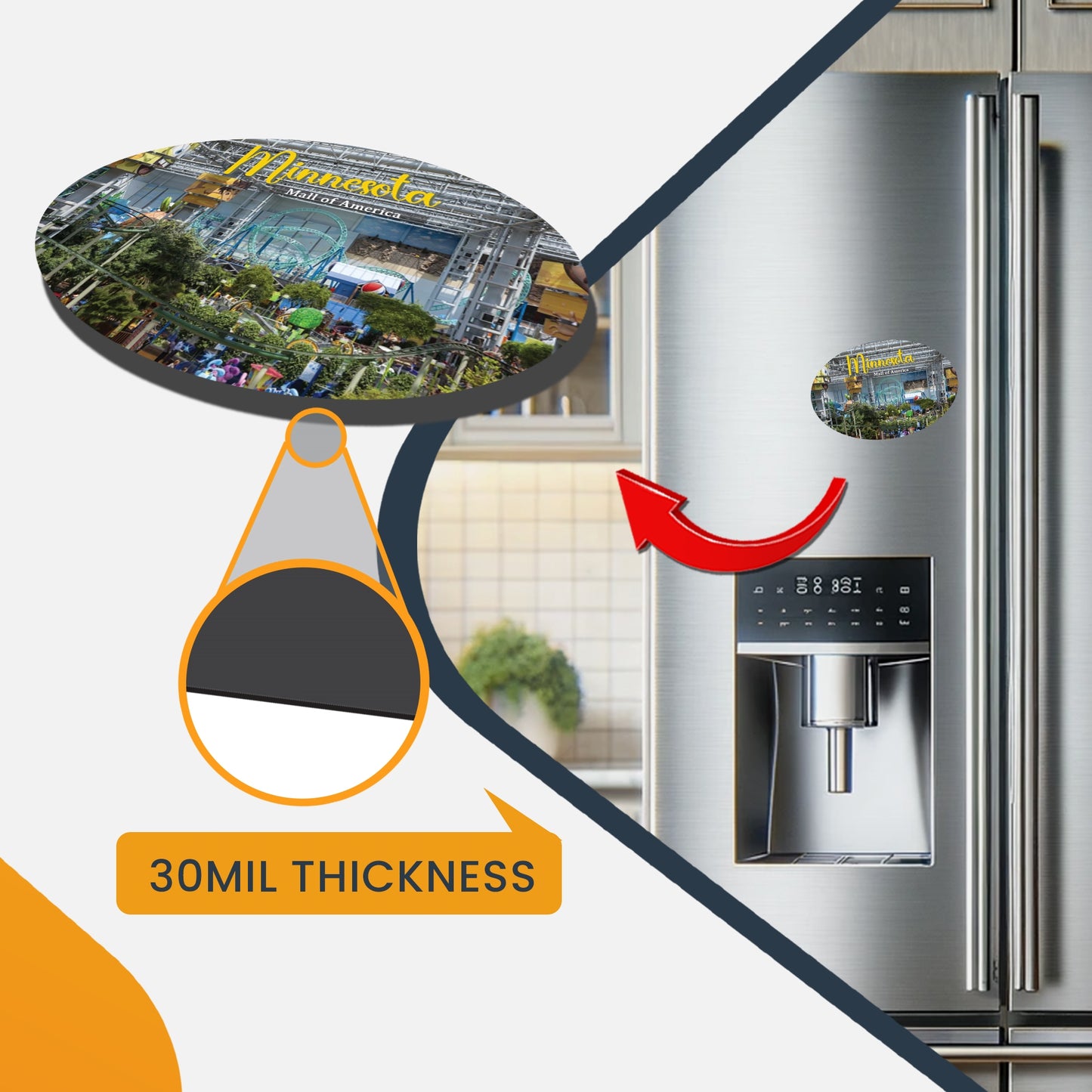 Magnet Me Up Minnesota Mall of America Magnet Decal, Midwest Iconic Shopping Destination, 4x6 inch, Automotive Magnet for Car, Truck, SUV, Great for Gift or Souvenir, Crafted in USA