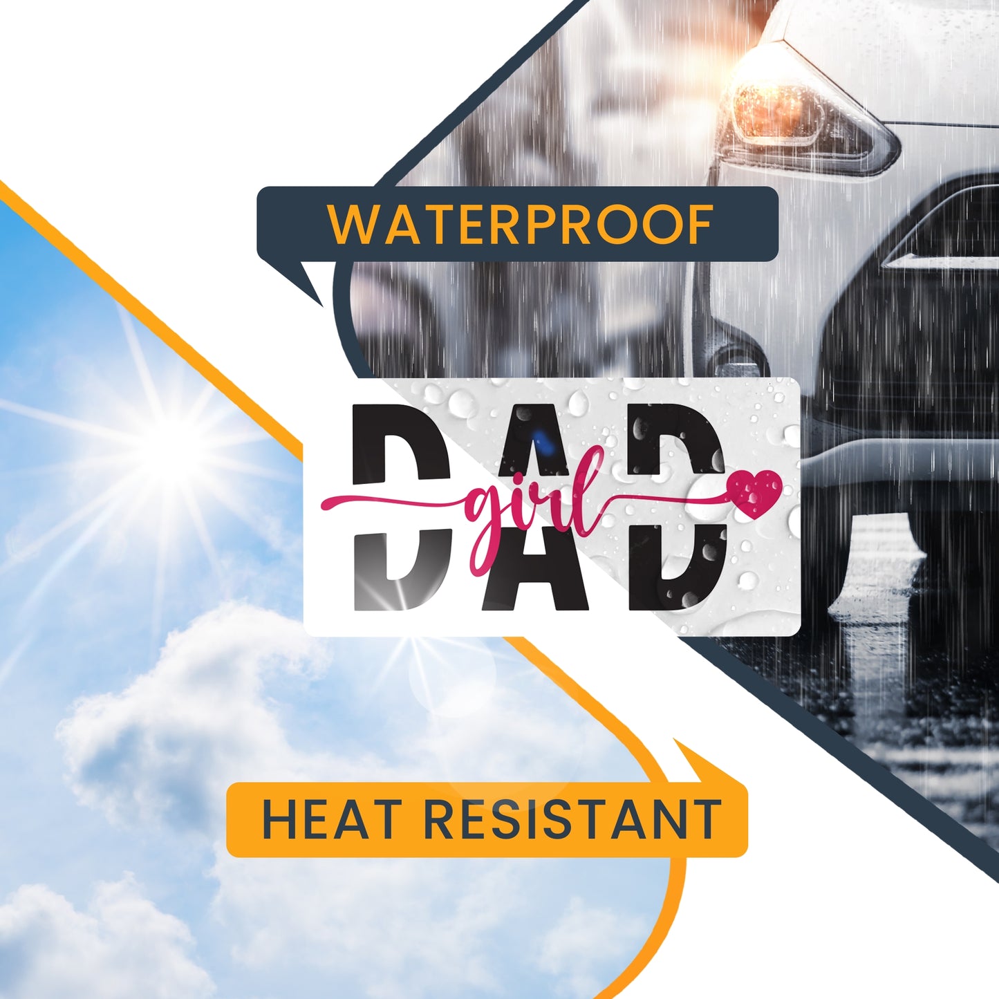 Magnet Me Up Girl Dad Appreciation Magnet Decal, 6x3 Inch, Heavy Duty Automotive Magnet for Car Truck SUV, for Dads from Daddy's Little Girl for Father's Day, Proudly Made in USA