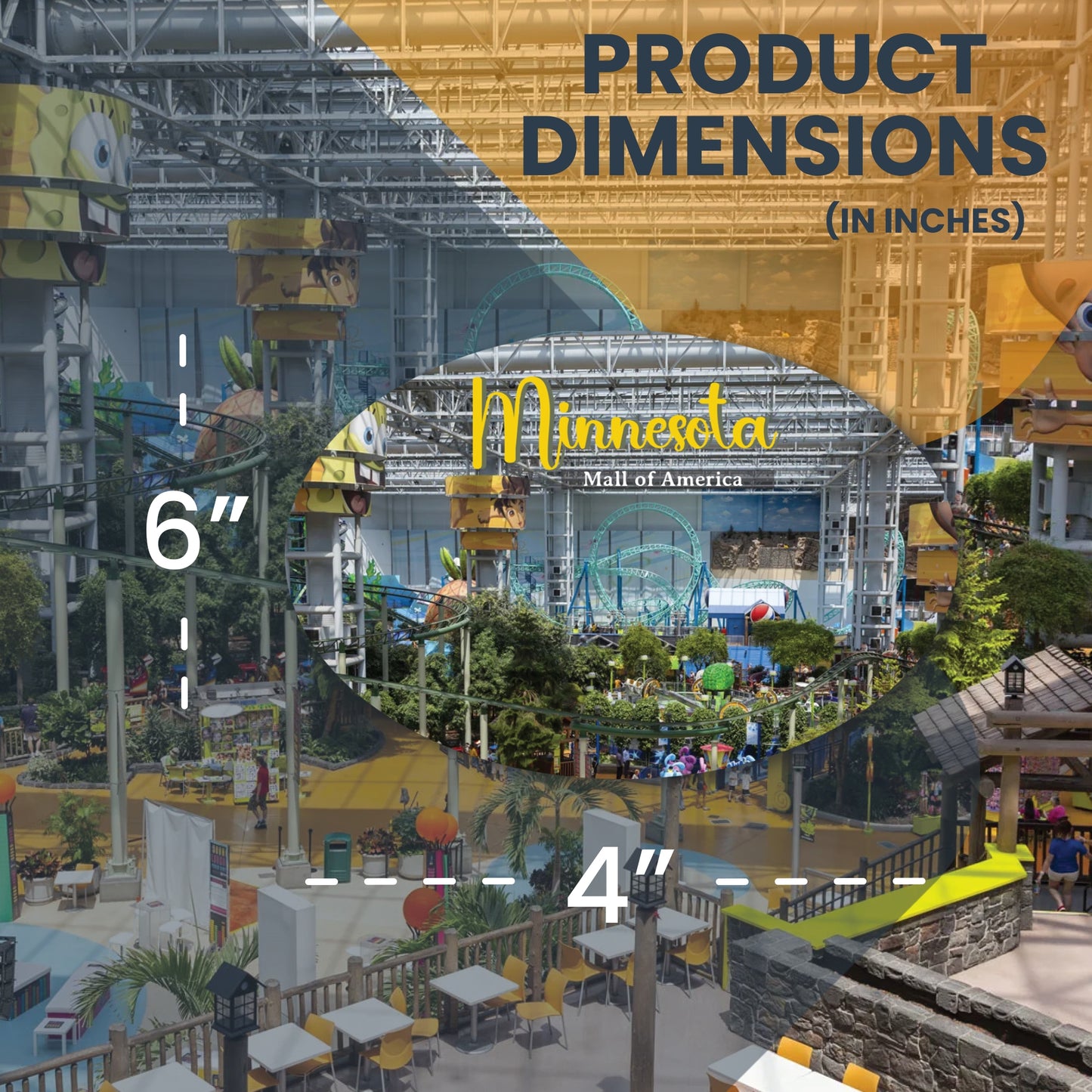 Magnet Me Up Minnesota Mall of America Magnet Decal, Midwest Iconic Shopping Destination, 4x6 inch, Automotive Magnet for Car, Truck, SUV, Great for Gift or Souvenir, Crafted in USA