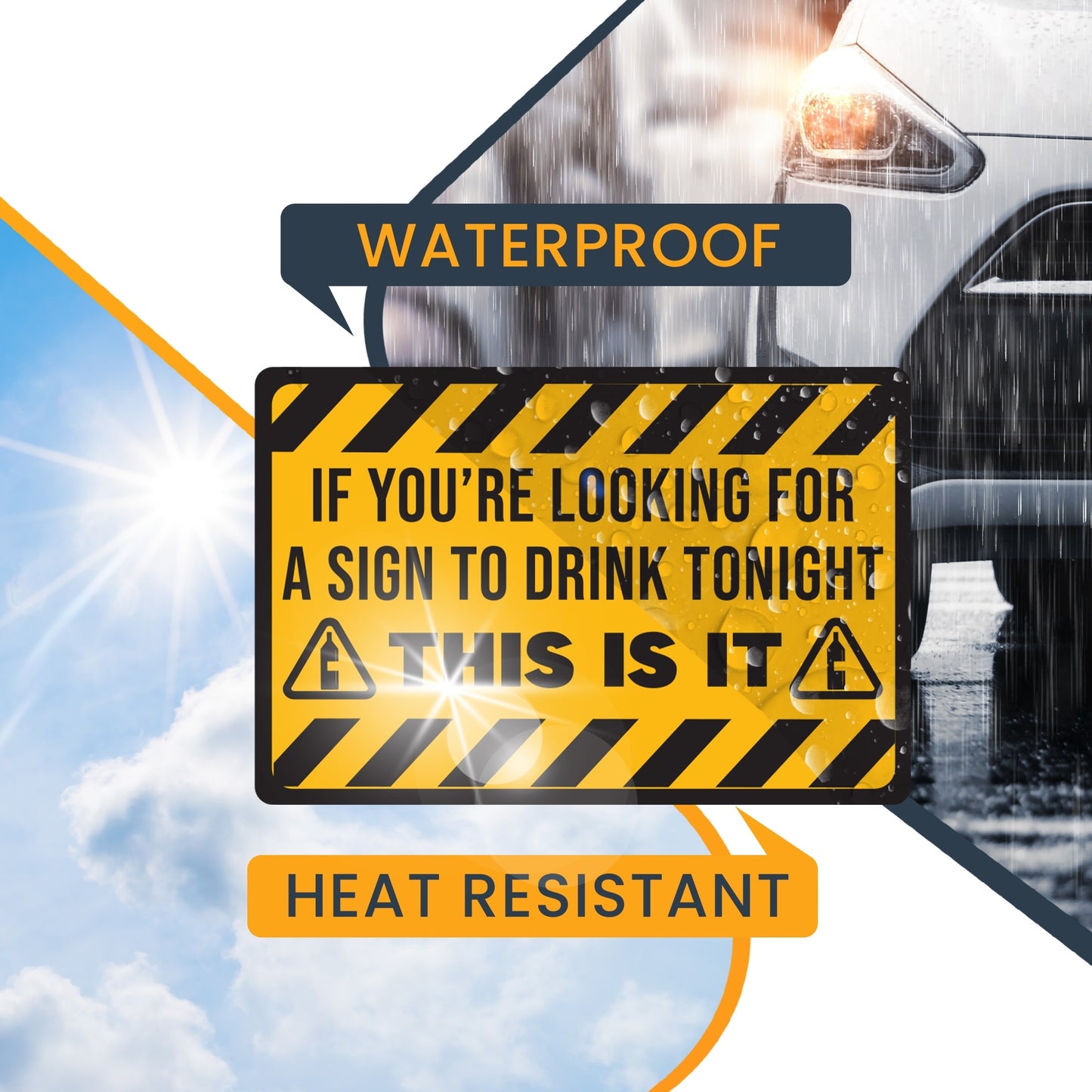 Magnet Me Up If You're Looking for A Sign to Drink Tonight This is It Funny Magnet Decal, 4x6 inch, Heavy Duty Automotive Magnet for Car Truck SUV Or Any Other Magnetic Surface