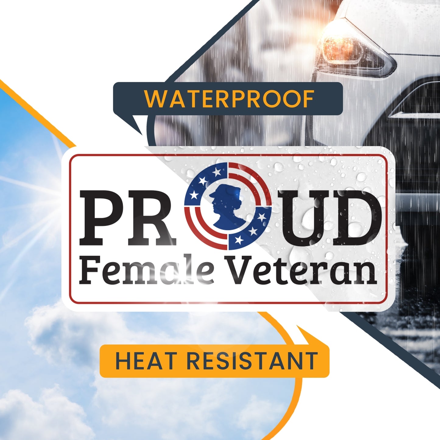 Magnet Me Up Proud Female Veteran Military Magnet Decal, 6.5x3 Inch, Perfect for Car, Truck, SUV Or Any Magnetic Surface, Gift, in Support of Women Veterans, Service Women Active Duty, Women Warriors