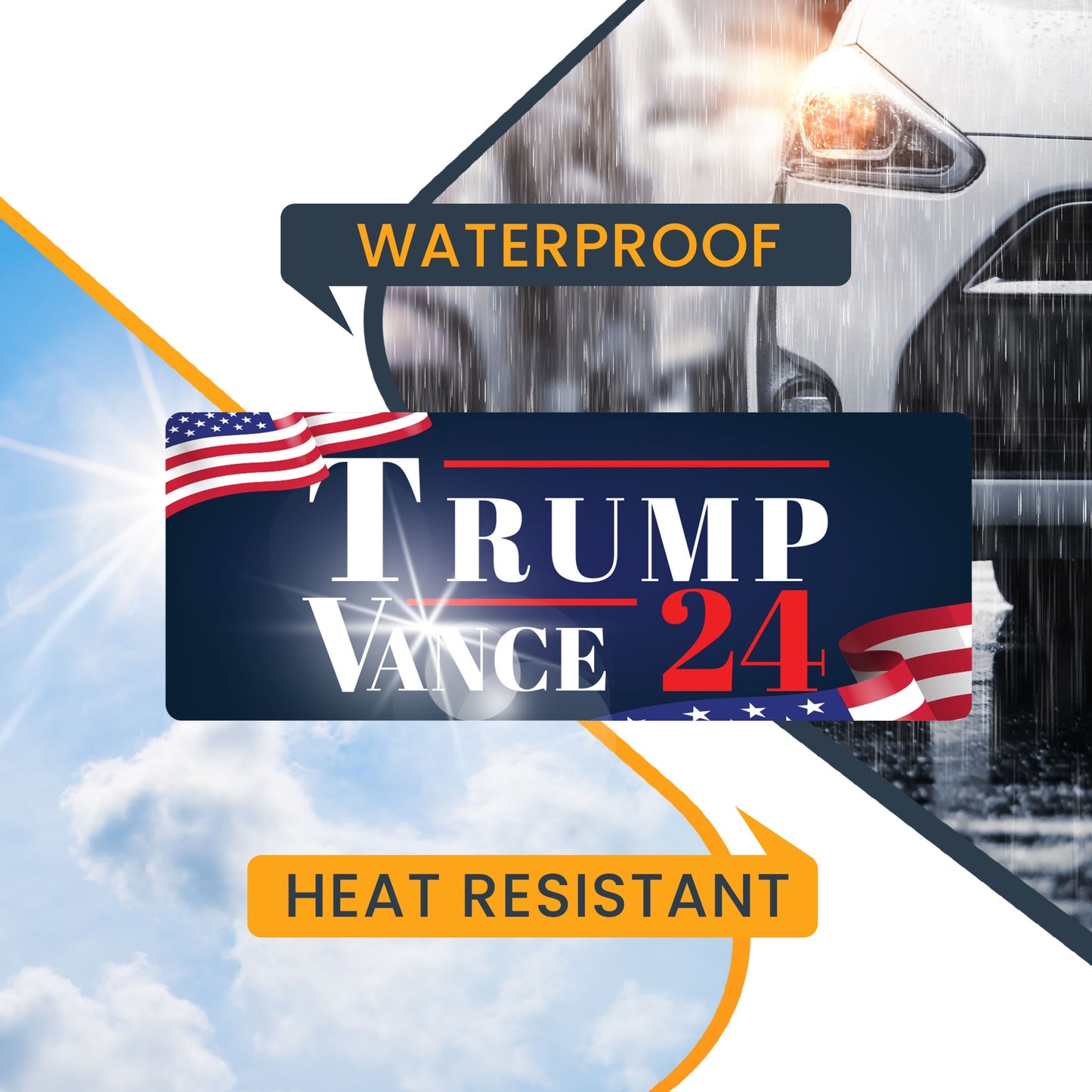 Magnet Me Up Trump Vance 24 Republican Election Magnet Decal, 4x6 inches, Combines Quality and Patriotism, Political Expression, and Souvenir for Trump-Vance Supporters, for Rallies, Crafted in USA
