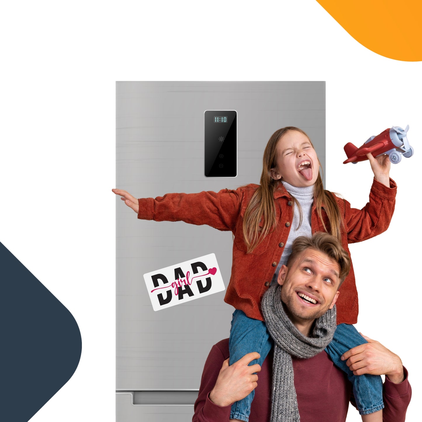 Magnet Me Up Girl Dad Appreciation Magnet Decal, 6x3 Inch, Heavy Duty Automotive Magnet for Car Truck SUV, for Dads from Daddy's Little Girl for Father's Day, Proudly Made in USA