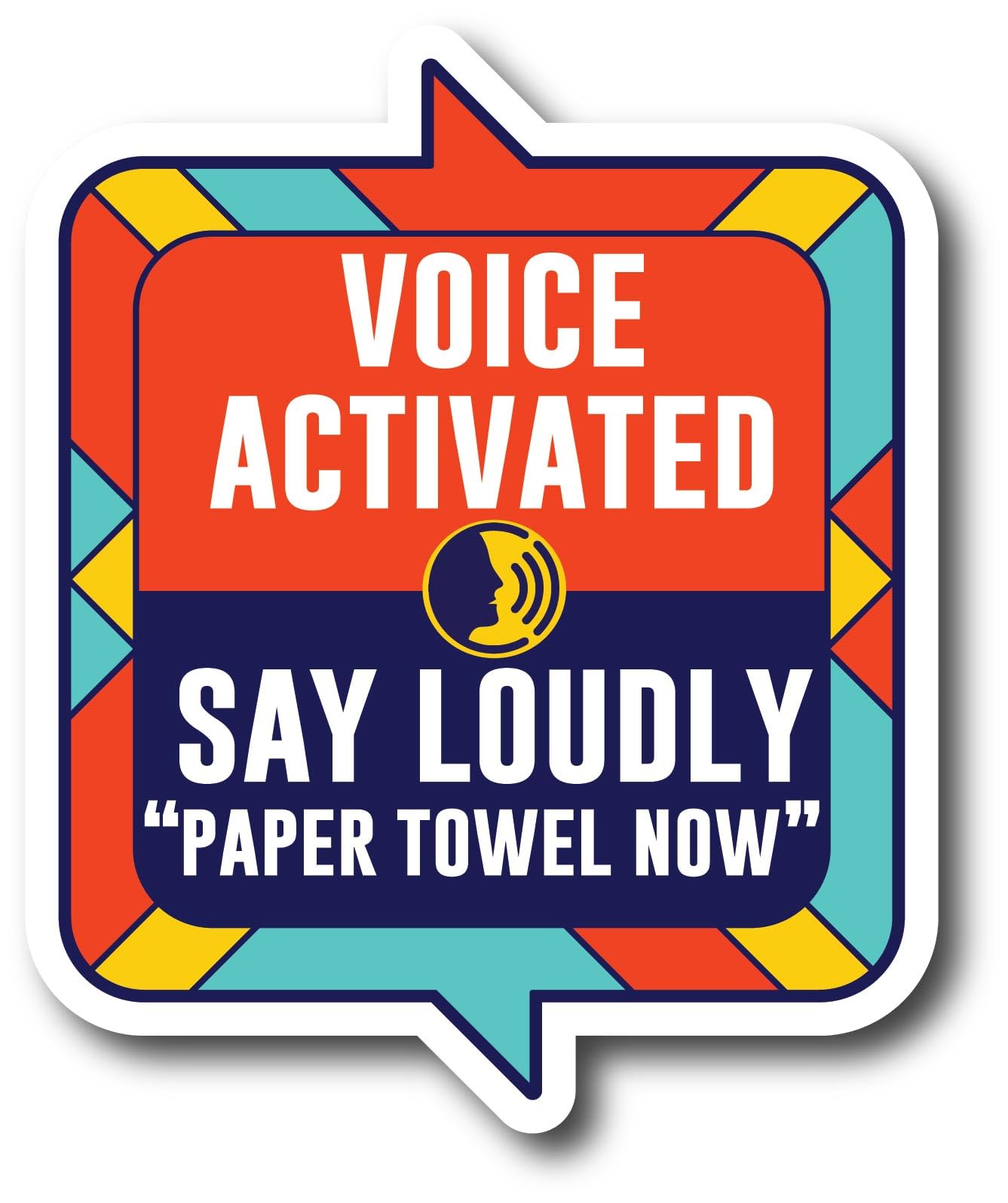 Magnet Me Up Voice Activated Say Loudly Paper Towel Now 4x5 inch, Heavy Duty Magnet for Refrigerator, Dishwasher Or Any Other Magnetic Surface, Funny Gag Joke Gift, Crafted in USA