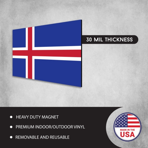 Iceland Flag Car Magnet Decal - 4 x 6 Heavy Duty for Car Truck SUV …