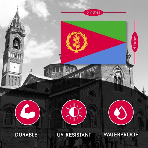 Eritrea Eritrean Flag Car Magnet Decal - 4 x 6 Heavy Duty for Car Truck SUV