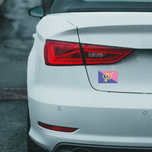 Magnet Me Up Straight Pride Flag Car Magnet Decal, 3x5 Inches, Pink Blue and Yellow, Heavy Duty Automotive Magnet for Car Truck SUV