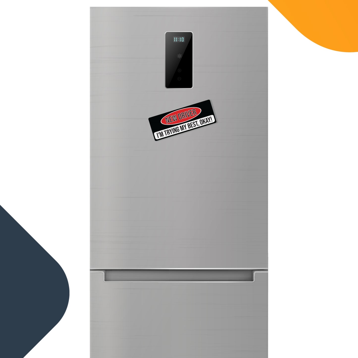 Magnet Me Up New Driver I'm Trying My Best, Okay! Magnet Decal, 3x8 inch, Heavy Duty Automotive Magnet for Car Truck SUV Or Any Other Magnetic Surface, Safety