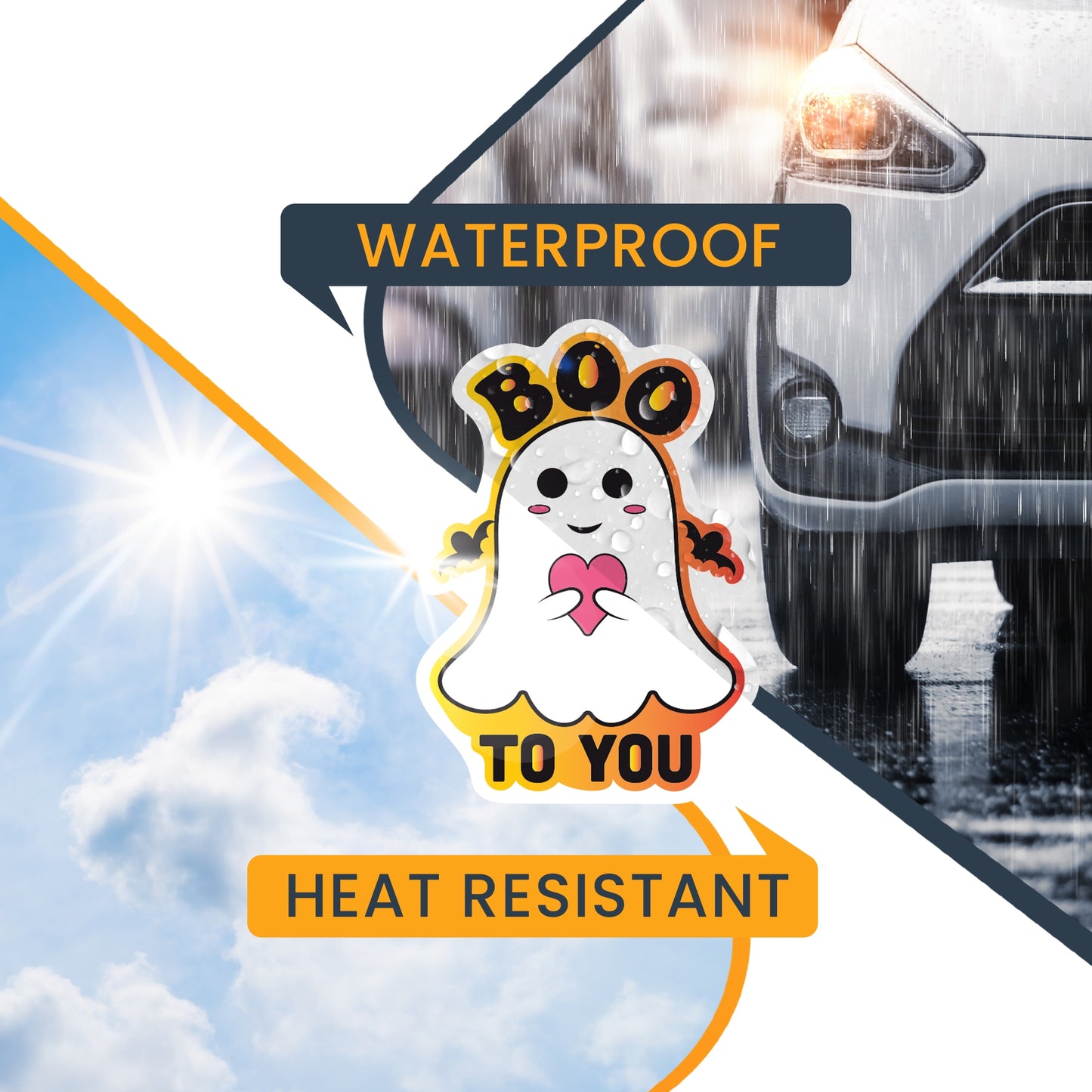 Magnet Me Up Halloween Boo to You Spooky Funny Holiday Magnet Decal, 5x3.5 Inches, Heavy Duty Automotive Magnet for Car Truck SUV Or Any Other Magnetic Surface