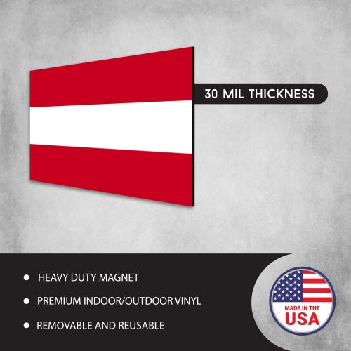 Austria Austrian Flag Car Magnet Decal - 4 x 6 Heavy Duty for Car Truck SUV