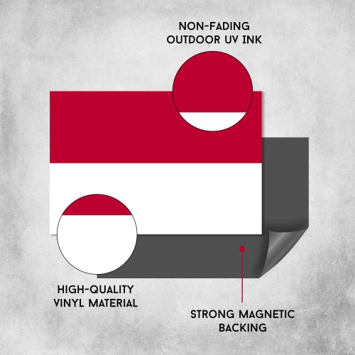 Indonesia Indonesian Flag Car Magnet Decal - 4 x 6 Heavy Duty for Car Truck SUV …