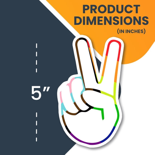 Magnet Me Up New LGBTQ Peace Hand Sign Magnet Decal Perfect for Car or Truck