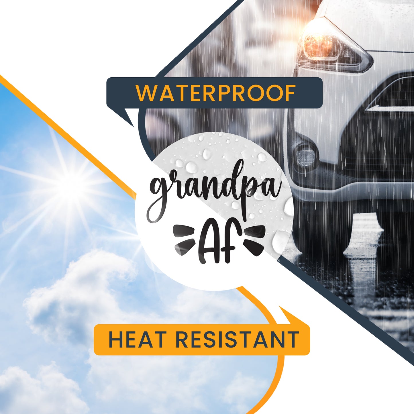 Magnet Me Up Funny Cute Grandpa AF Magnet Decal, 5 Inch, Heavy Duty Automotive Magnet for Car Truck SUV Or Any Other Magnetic Surface, for Grandfathers and Grandpas, Made in USA