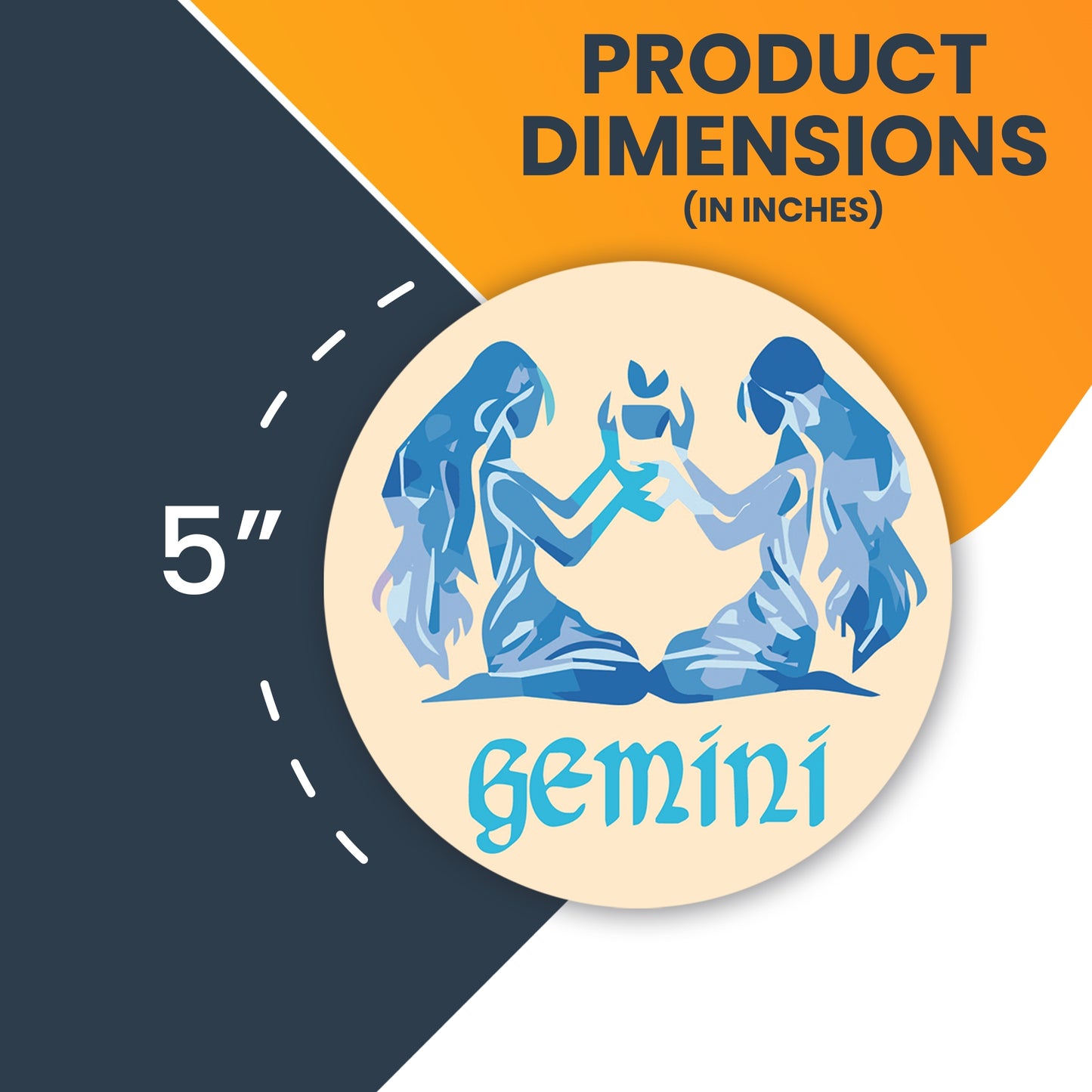 Magnet Me Up Gemini 5" Round Magnet Heavy Duty for Car Truck SUV Waterproof