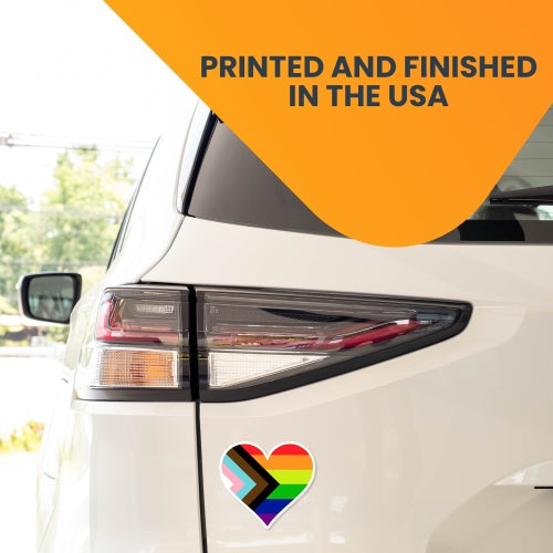 Magnet Me Up New LGBTQ Heart Magnet Decal - Heavy Duty Magnet for Car Truck SUV