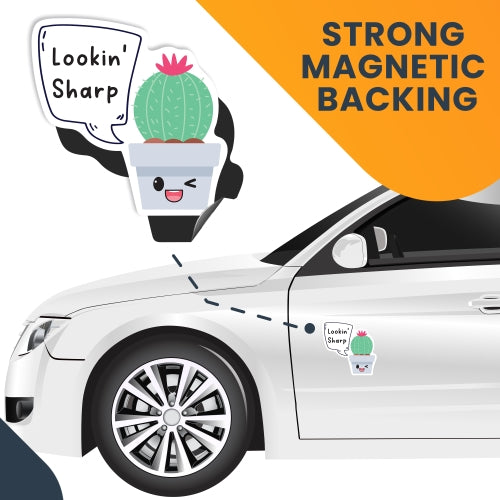 Magnet Me Up Lookin' Sharp Cute Funny Plant Succulent Magnet Decal, 5 inches, Heavy Duty Automotive Magnet for Car Truck SUV Or Any Other Magnetic Surface