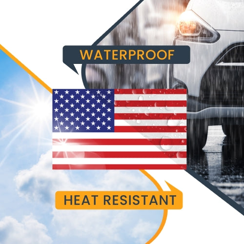 American Flag Car Magnets - 5 Pack 2-3/4 x 4" Decals Heavy Duty Waterproof for Car Truck SUV