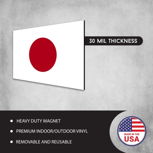 Japan Japanese Flag Car Magnet Decal - 4 x 6 Heavy Duty for Car Truck SUV