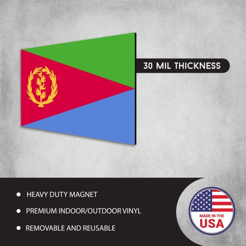 Eritrea Eritrean Flag Car Magnet Decal - 4 x 6 Heavy Duty for Car Truck SUV