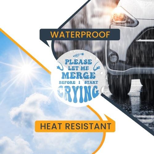 Magnet Me Up Blue Please Let Me Merge Before I Start Crying Magnet Decal, 5 Inch, Heavy Duty Automotive Magnet for Car Truck SUV Or Any Other Magnetic Surface