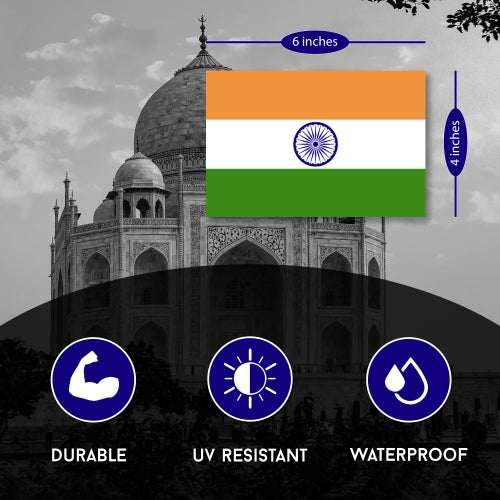 India Indian Flag Car Magnet Decal - 4 x 6 Heavy Duty for Car Truck SUV