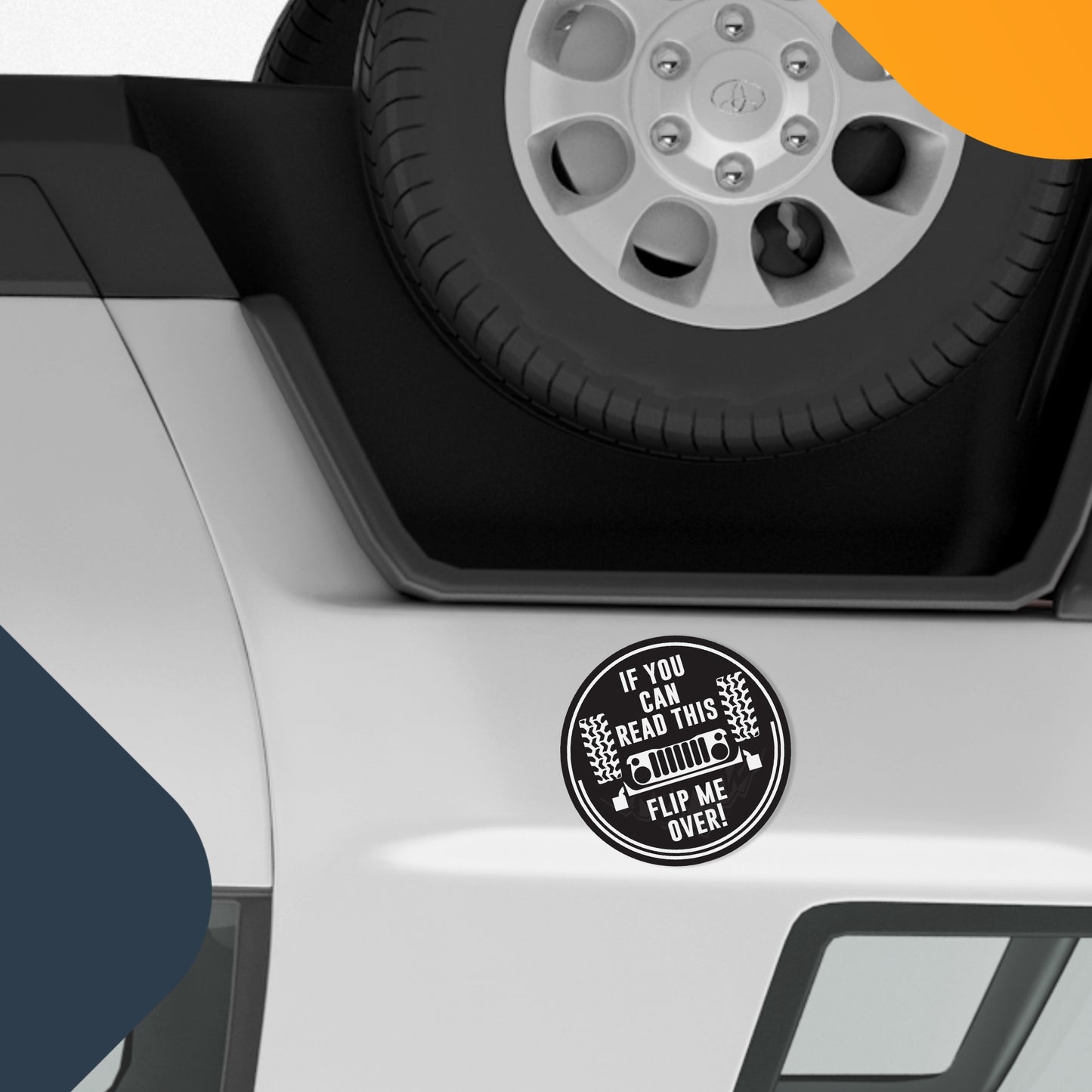 Magnet Me Up If You Can Read This Flip Me Over Jeep Offroading Magnet Decal, 5 inch, Heavy Duty Automotive Magnet for Car Truck SUV Or Any Other Magnetic Surface