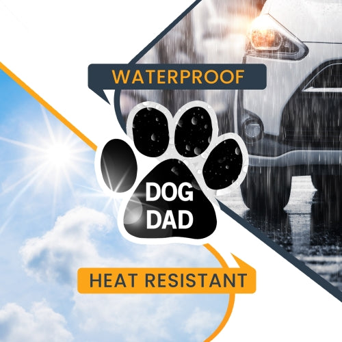 Dog Dad Pawprint Car Magnet By Magnet Me Up 5" Paw Print Auto Truck Decal Magnet …