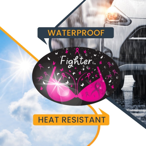 Magnet Me Up Fighter Breast Cancer Awareness Magnet Decal, 4x6 Inches, Heavy Duty Automotive Magnet for Car Truck SUV