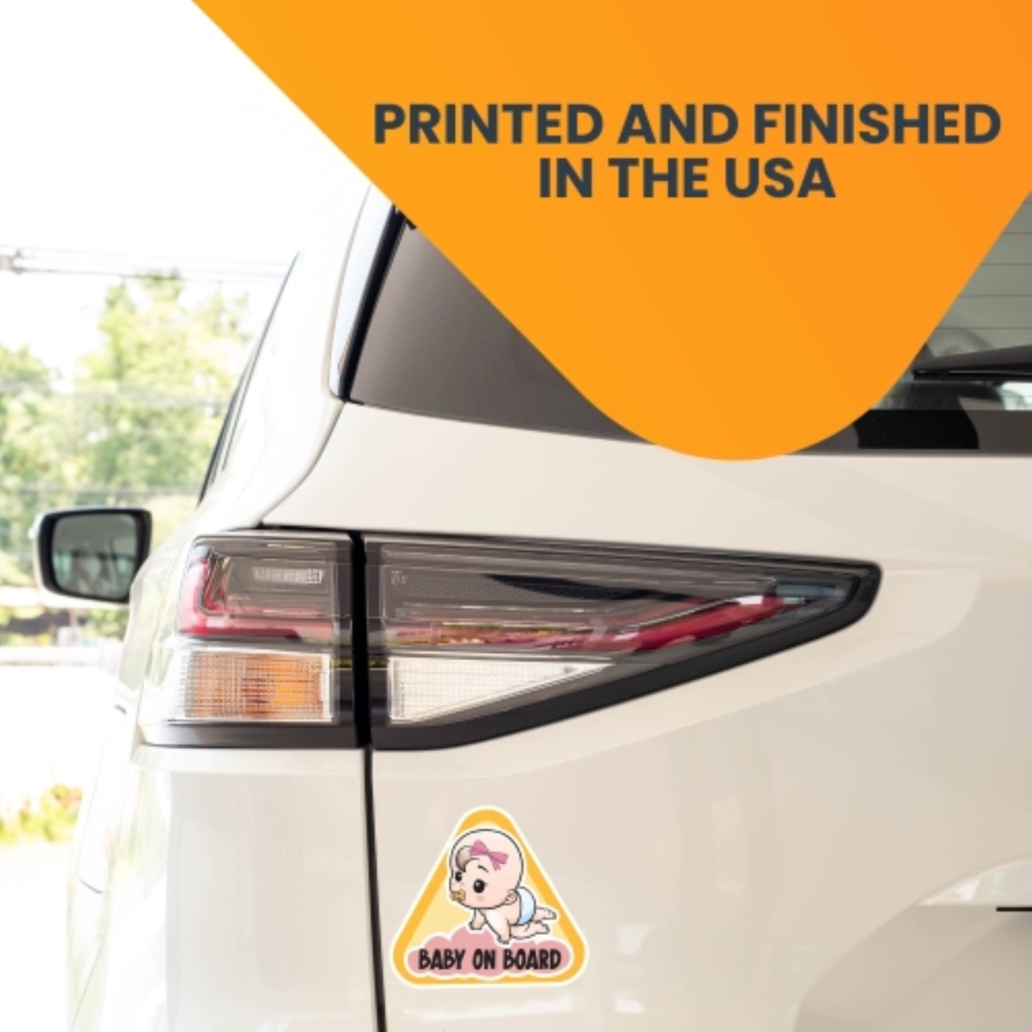 Magnet Me Up Girl Baby Babies On Board Magnet Decal, 5 inches, Heavy Duty Safety Automotive Magnet for Car Truck SUV Or Any Other Magnetic Surface