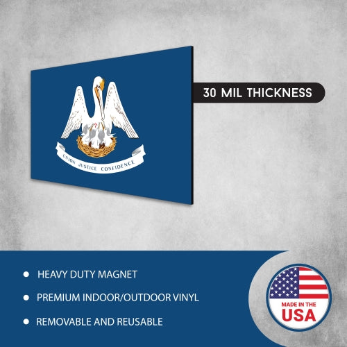 Magnet Me Up Louisiana Car Magnet Decal US State Flag 4x6 Refrigerator Locker SUV Heavy Duty Waterproof