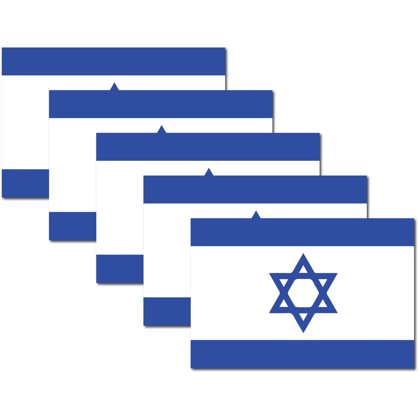 Magnet Me Up Israel Israeli Flag Magnet Decal, 4x6 Inches, 5 Pack, Blue and White, Heavy Duty Automotive Magnet for Car Truck SUV