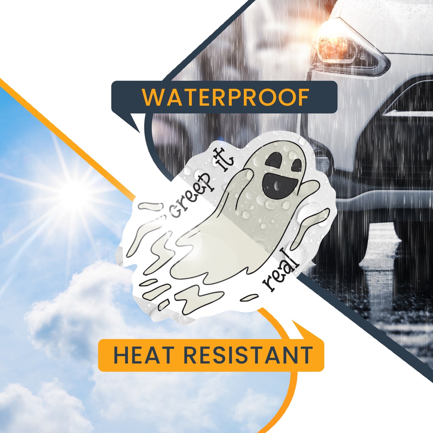 Magnet Me Up Halloween Creep It Real Spooky Funny Holiday Magnet Decal, 5x4.5 Inches, Heavy Duty Automotive Magnet for Car Truck SUV Or Any Other Magnetic Surface