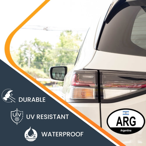 Magnet Me Up Argentina Argentinian Euro Oval Magnet Decal, 4x6 Inches, Heavy Duty for Car, Truck, SUV, Or Any Other Magnetic Surface