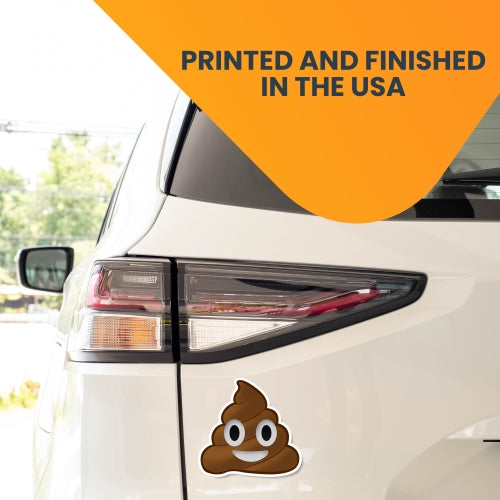 Magnet Me Up Poop Emoticon Magnet Decal, Cute Self-Expression Decorative Magnet for Car, Truck, SUV, Or Any Other Magnetic Surface