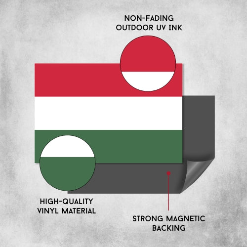 Hungary Hungarian Flag Car Magnet Decal 4 x 6 Heavy Duty for Car Truck SUV …