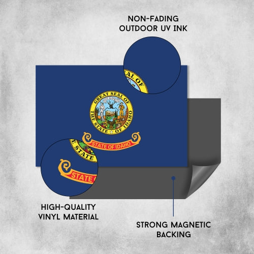 Magnet Me Up Idaho Car Magnet Decal US State Flag 4x6 Refrigerator Locker SUV Heavy Duty Waterproof