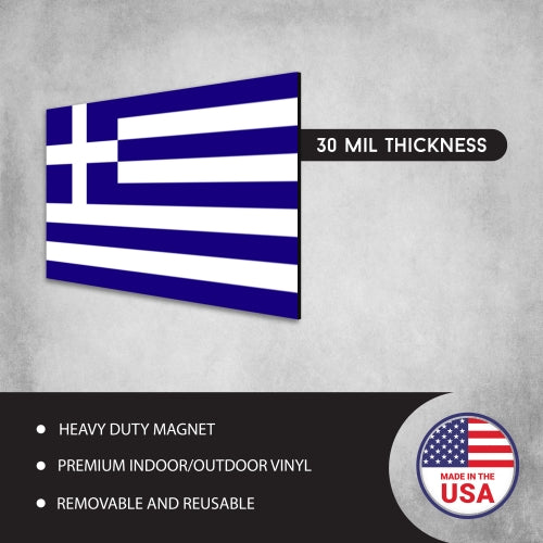 Greece Greek Flag Car Magnet Decal - 4 x 6 Heavy Duty for Car Truck SUV