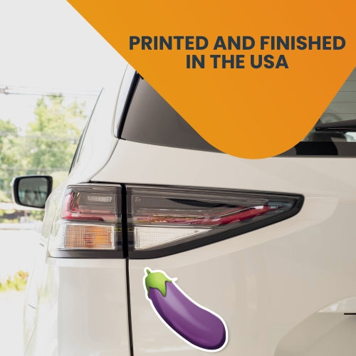 Magnet Me Up Eggplant Emoticon Magnet Decal, 6.5 Inch, Cute Self-Expression Decorative Magnet For Car, Truck, SUV, Or Any Other Magnetic Surface