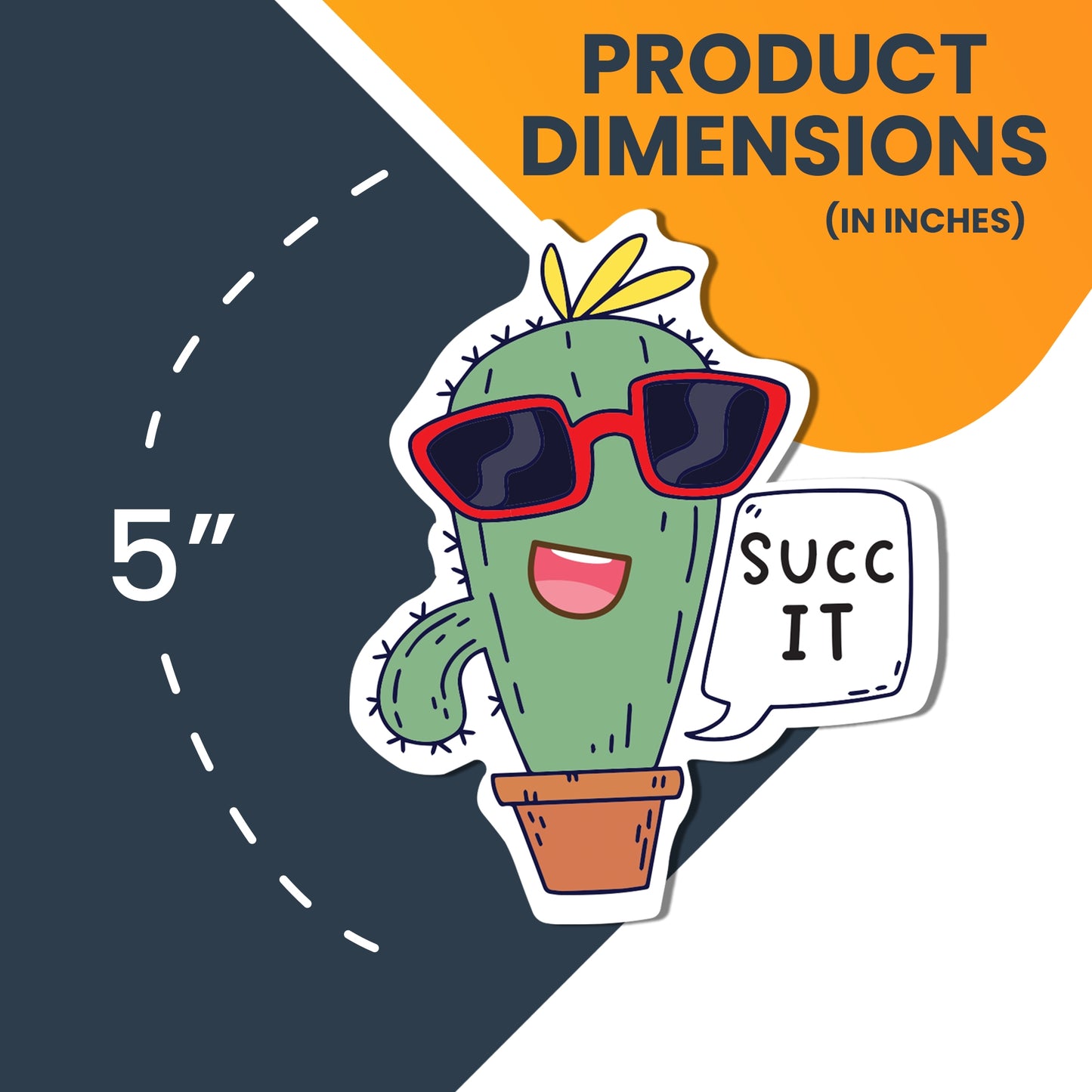 Magnet Me Up SUCC It Cute Funny Plant Succulent Magnet Decal, 5 inches, Heavy Duty Automotive Magnet for Car Truck SUV Or Any Other Magnetic Surface
