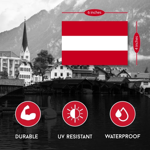 Austria Austrian Flag Car Magnet Decal - 4 x 6 Heavy Duty for Car Truck SUV
