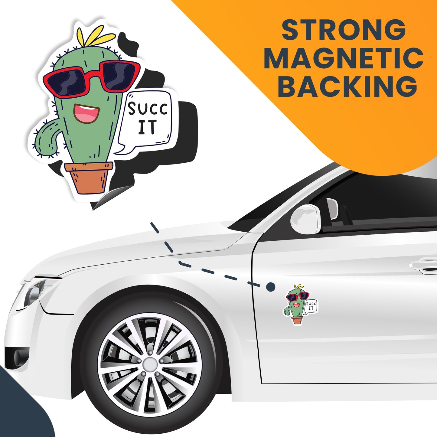 Magnet Me Up SUCC It Cute Funny Plant Succulent Magnet Decal, 5 inches, Heavy Duty Automotive Magnet for Car Truck SUV Or Any Other Magnetic Surface