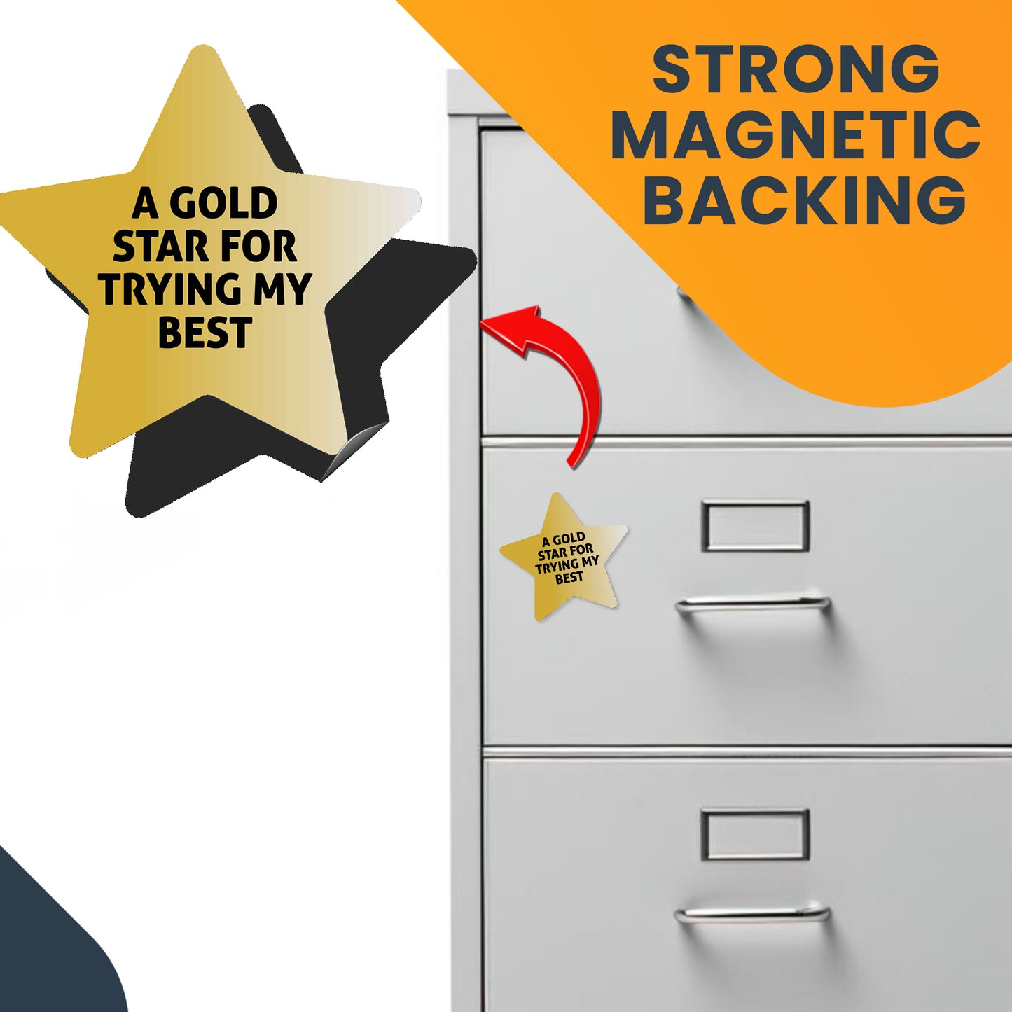Magnet Me Up Gold Star for Trying My Best Gold Star 5 x 6 Magnet