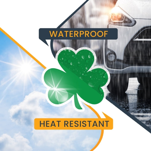 Green Shamrock Car Magnet 5-3/4" Decal - Heavy Duty for Car Truck SUV …