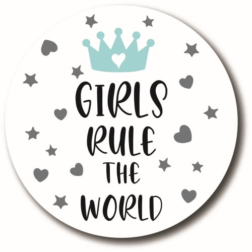 Magnet Me Up Girls Rule The World 5x5 Magnet Decal-Heavy Duty for Car,Truck,SUV