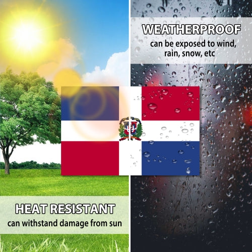 Dominican Republic Flag Car Magnet Decal - 4 x 6 Heavy Duty for Car Truck SUV …